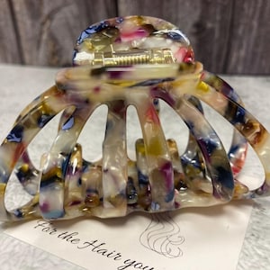 Beth Large size premium Acetate Hair claw clip