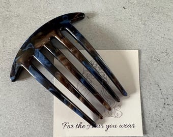 Acetate Hair Side Comb, Premium Double Thickness