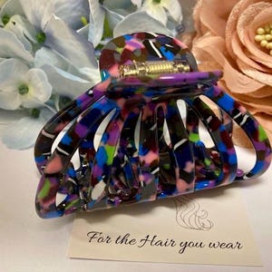 Beth  Large size premium Acetate Hair claw clip