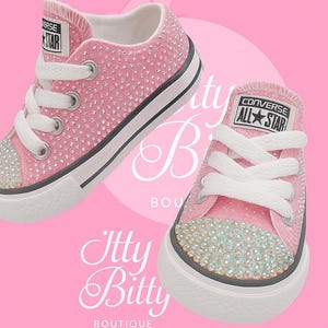 Baby Girl  Bling Crystal Converse Pink