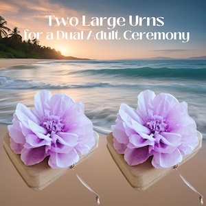 Biodegradable Cremation Urns for Ashes – Two Large Lilac Water Burial Kit