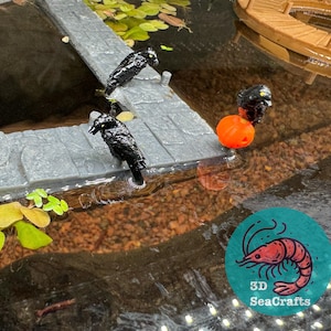 Halloween Crow / Raven Decor | Dock Addon | Decorative Aquarium | Water Surface Decoration