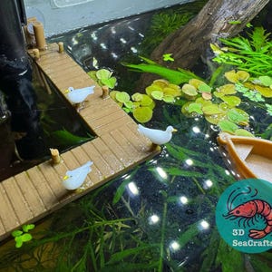 Duck Decor | Dock Addon | Decorative Aquarium | Water Surface Decoration