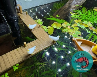 Duck Decor | Dock Addon | Decorative Aquarium | Water Surface Decoration