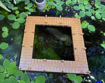 Square Dock/Pier Feeding Ring: Decorative Aquarium Floater