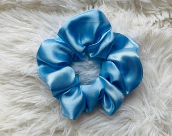 Scrunchie Satin Blue