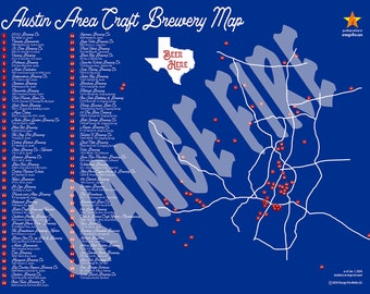 Austin Area Craft Brewery Map