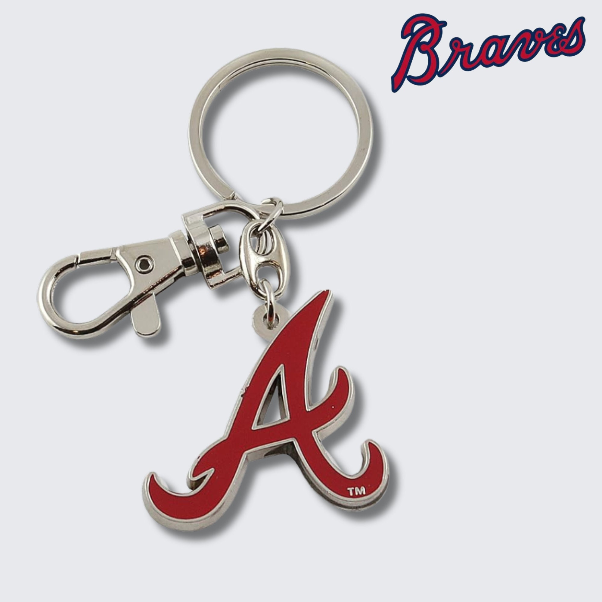 Braves Keychain Large Etsy