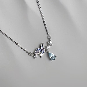 Small Blue Bird Necklace, Silver Hummingbird Necklace, Dainty Bird Choker Necklace, Freedom Necklace, Mother Gift, Wife Gift, Sister Gift