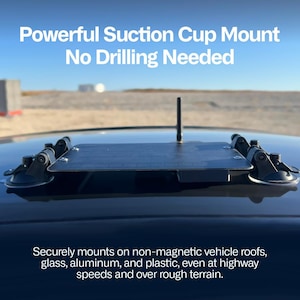 Spec5 Voyager Solar-Powered Off-Grid LoRa GPS Meshtastic Node for Vehicles – Magnetic or Suction Mount | No Cell Service Required Suction Cup Mount