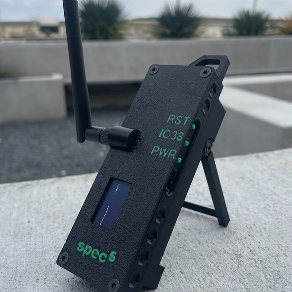 spec5 Black PETG Enclosure Case for Meshtastic Lilygo T-Beam V1.2 LoRa Radio Off-Grid Communication