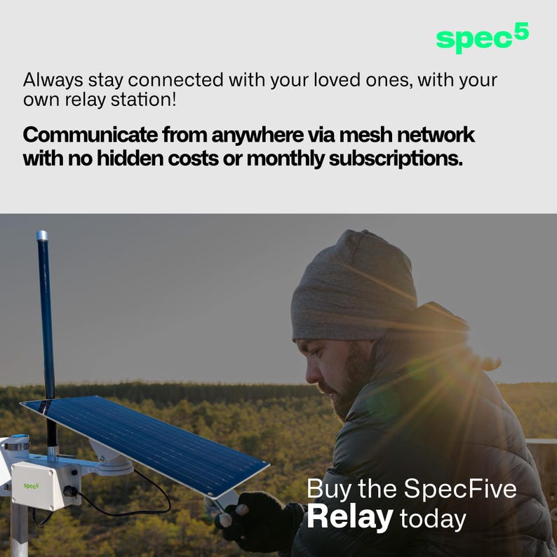 Spec5 Relay Solar Mesh Relay Station Long LoRa RAK Wisblock Flashed, Meshtastic, ATAK or MeshCore Compatible image 6