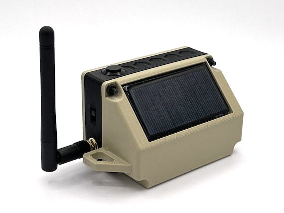 S5 Beacon from spec5 Meshtastic LoRa Radio RX/TX Solar Recharged Wisblock Fully Flashed & Ready to Go Off-Grid Communications Desert Sand