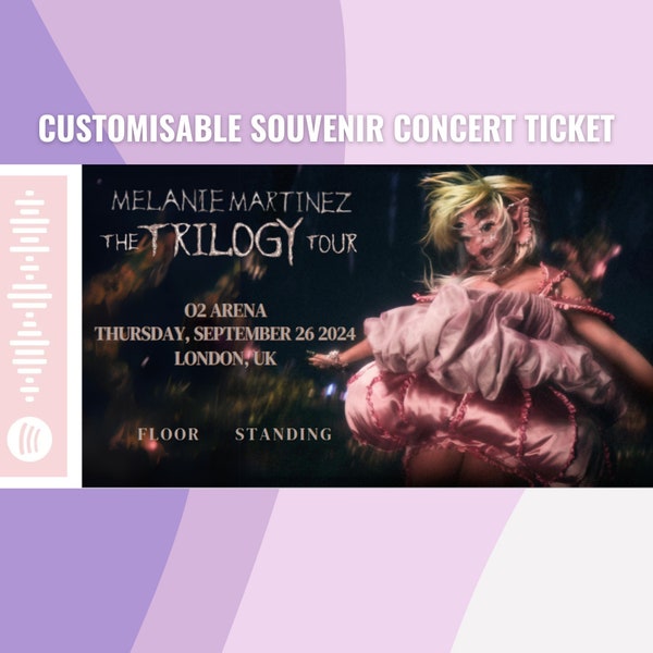 Melanie Martinez - The Trilogy Tour -  Customisable Souvenir Ticket
