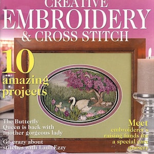 Embroidery and Cross Stitch PDF Magazine, Embroidery Pattern Ebook Digital Download