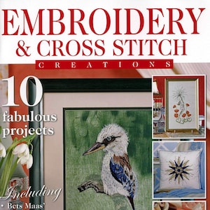 Embroidery and Cross Stitch PDF Magazine, Embroidery Pattern Ebook Digital Download