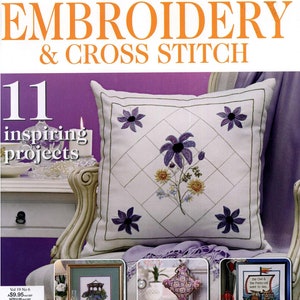 Embroidery and Cross Stitch PDF Magazine, Embroidery Pattern Ebook Digital Download