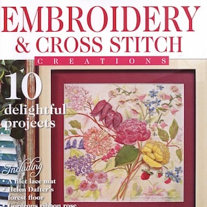 Embroidery and Cross Stitch PDF Magazine, Embroidery Pattern Ebook Digital Download