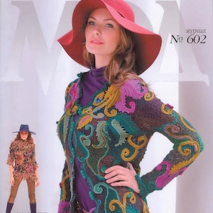 Russisches Strick- und Häkelbuch: Strickjacken, Pullover, Westen, Irish Lace Häkelanleitung PDF, 41 Designs (PDF-Download)