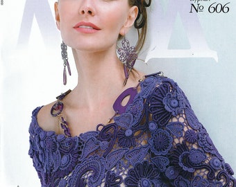 Russische Strick- und Häkelanleitungen PDF Magazin| Cardigans, Pullovers, Westen, Irish Lace Crochet & Mehr | 30 Schnittmuster mit Anleitung