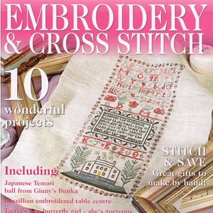 Embroidery and Cross Stitch PDF Magazine, Embroidery Pattern Ebook Digital Download