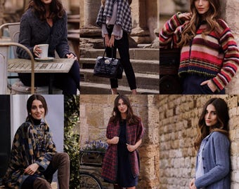 womens pullover, vest, cardigan, shawl knitting pattern pdf, 40 hand knitted design knitting pattern pdf book, digital download