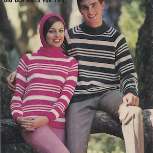 Vintage Damen und Herren Pullover und Jacke Strickanleitung PDF | 7 Classic Knitwear Design Strickmuster | Sofort Download