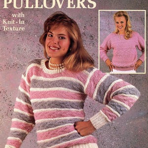 vintage damski sweter wzór na drutach pdf, 4 wzory vintage wzory na drutach, natychmiastowe pobranie