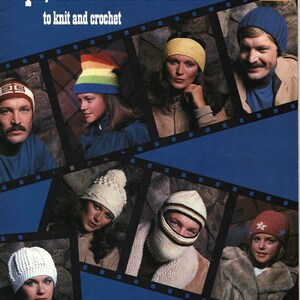 vintage cap, hat, helmet knitting and crochet pattern pdf, 32 czapki, hats, helmets crochet and knitting pattern, natychmiastowe pobranie