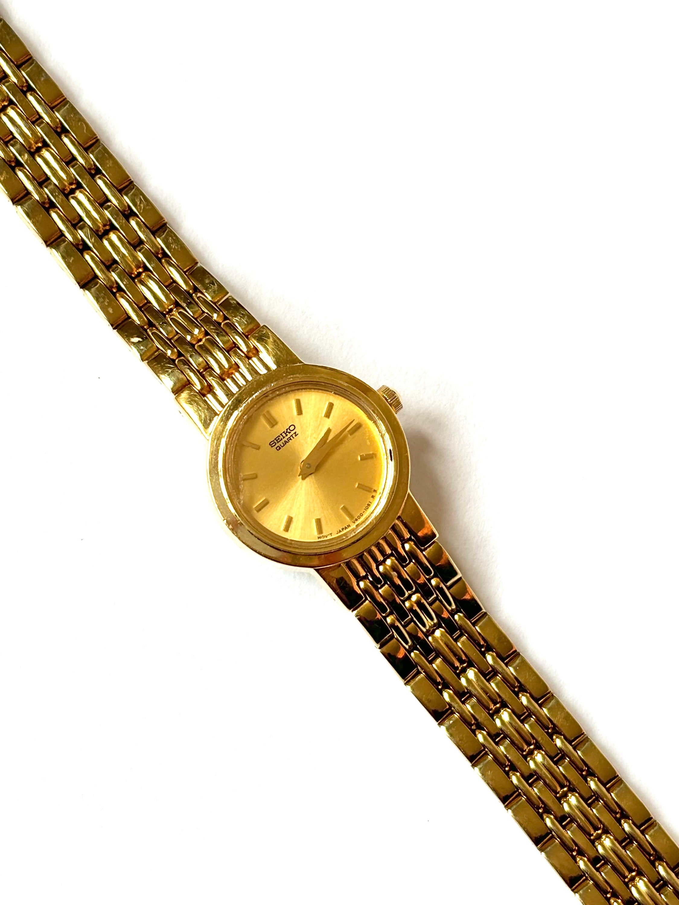 Vintage 90s Seiko Gold Watch: Dainty Ladies Wristwatch - Etsy display picture 1