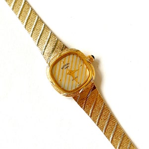 Vintage 80s Rotary Gold Watch: Square Dial Cocktail Wristwatch