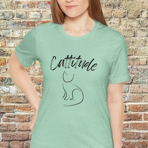 Cattitude t-shirt, cat lovers, cat owners, kittens