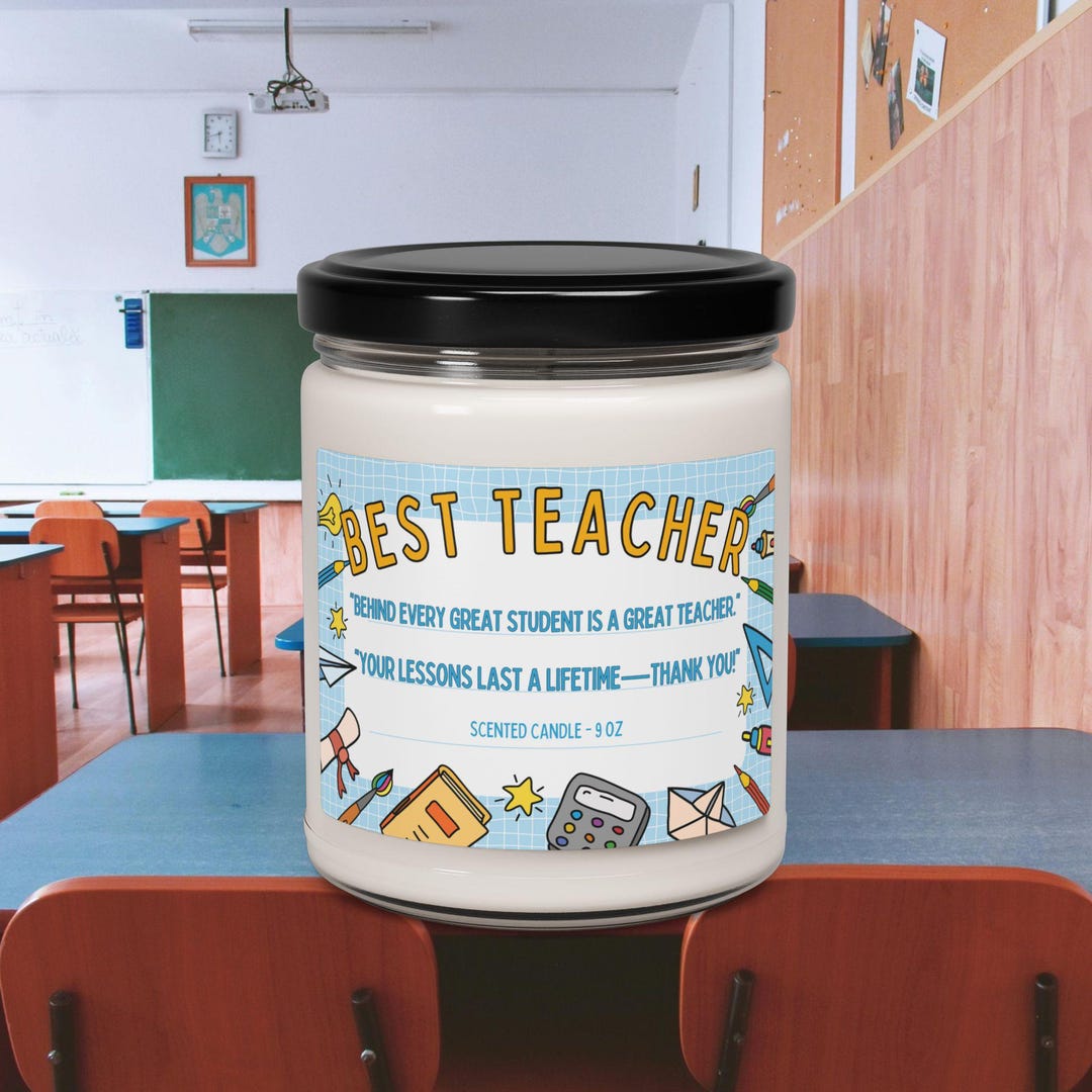 Teacher Appreciation Gift, School Candle, Thank You Candle, 9oz Candle ...