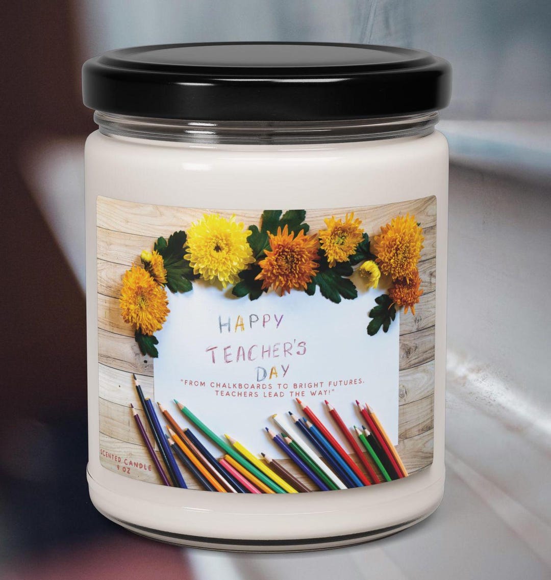 Teacher Appreciation Scented Candle Gift, School Thank You Candle ...