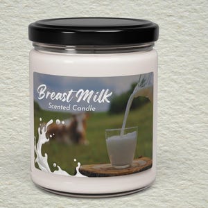 Breast milk, Breast feeding, Sarcastic, Adult Humor, Gag gift, Candle image 1