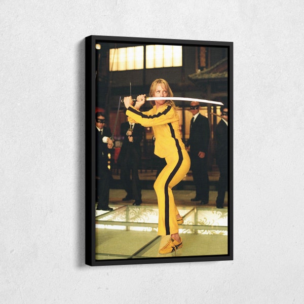 Kill Bill Poster Uma Thurman Movie Scene Canvas Wall Art Home Decor Framed Art