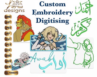 Custom Embroidery Digitising / Custom Embroidery Pattern/ Custom Digitising / Embroidery Designs/ Custom Logo Design