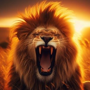 Roaring Lion - Phone/Computer Wallpaper