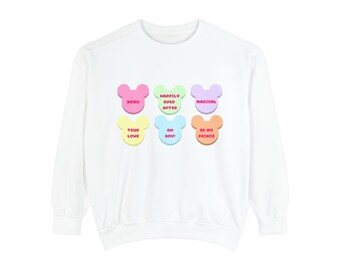 Mickey Ears Conversation Hearts Sweatshirt