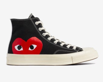 Comme des Garcons play x Converse high-top Trainers - Black - Size 3 - 10.5 UK