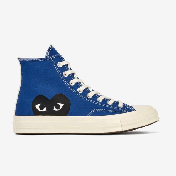 Comme des Garcons PLAY x Converse high-top Trainers - Blue - Sizes 3 - 10.5 UK