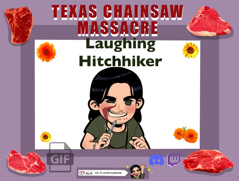 TCM Hitchhiker Emote, Texas Chainsaw Massacre Gif Emote for Twitch and