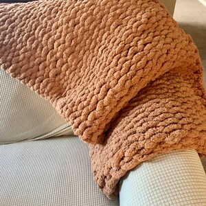 Chunky knit blanket image 1