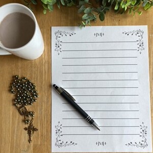 Papelería con membrete católico