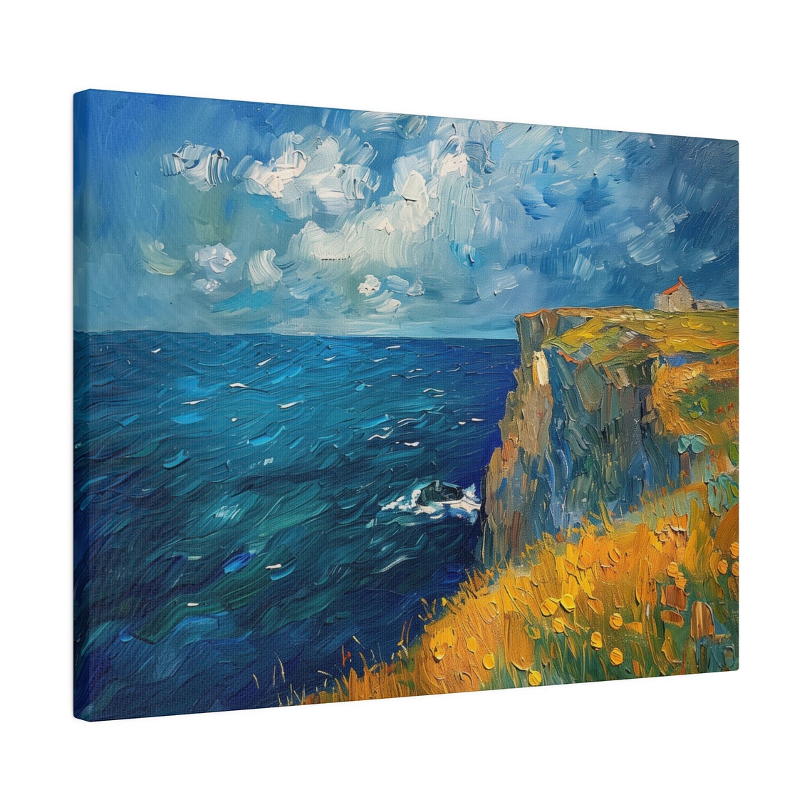 Cliff Canvas Wall Art, Stunning Nature Painting for Home Decor and ...