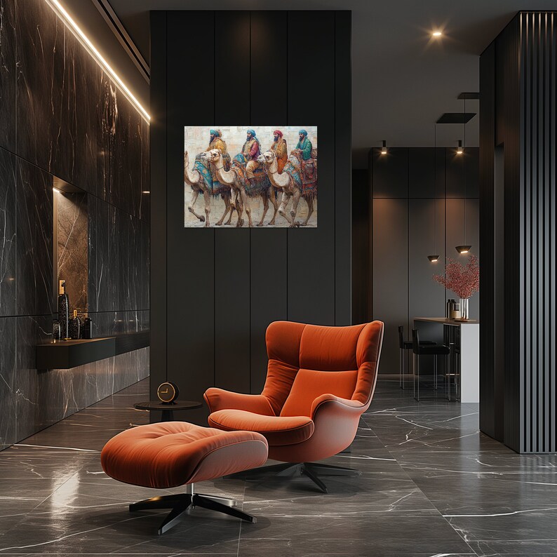 Silk Road Canvas Wall Art Journey Trade Decor Exotic Home Accent