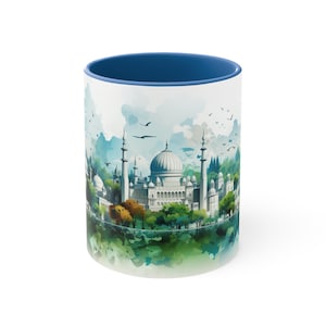 India Coffee Tea Mug, 11 oz, colored