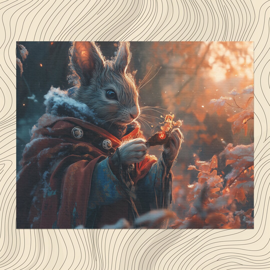 Playful Red Squirrel Canvas Wall Art, Cute Woodland Creature Print Home