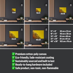 Sunflower Bees Macro canvas wall art – Vibrant nature photography pollination closeup yellow flower wildlife print colorful macro canvas image 4