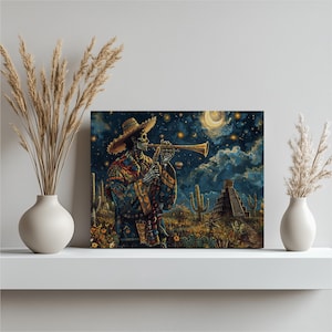 Mexico canvas wall art Chichen Itza celebration high detail masterpiece illustration nostalgic decor oil painting print vibrant home decor